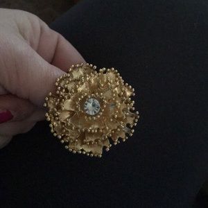 Large Gold Flower Statement Ring